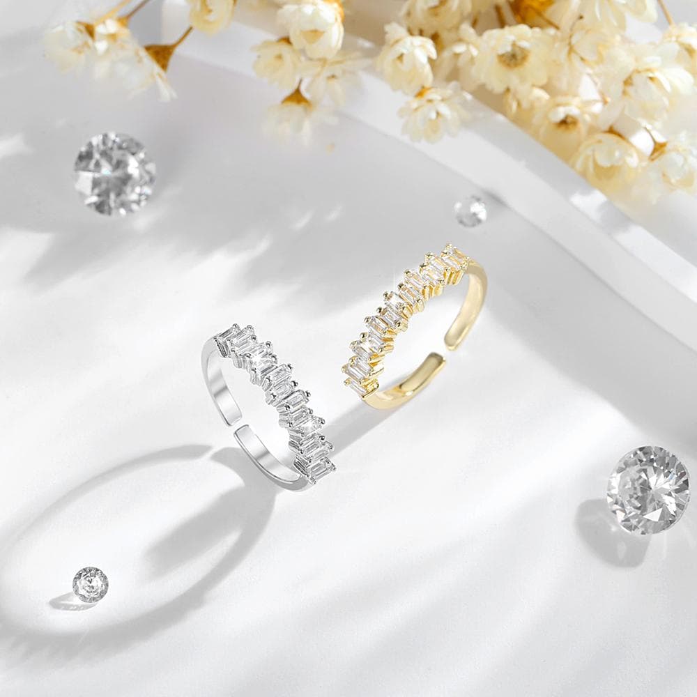 Baguette Crystal Adjustable Ring, Fashion & Accessories product