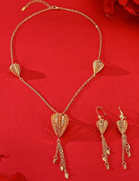 Golden Heart Tassel Jewelry Set, Fashion & Accessories product