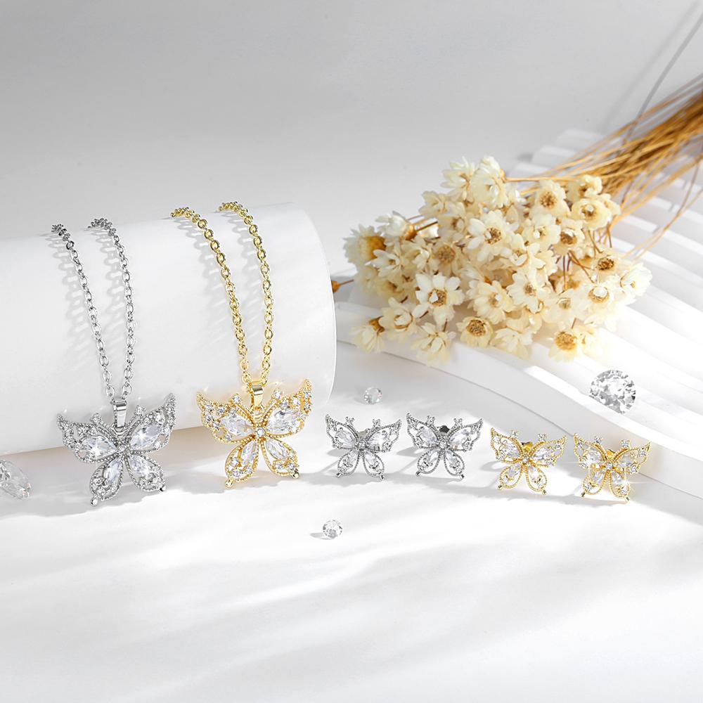 Crystal Butterfly Jewelry Set – image 1